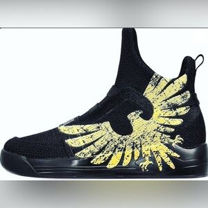 Souls Feng Black and Yellow High-Top Sneakers